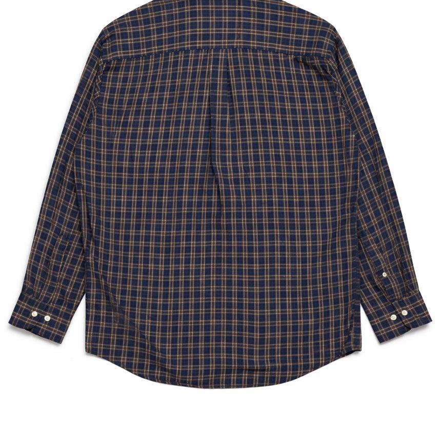 [SOLD OUT] JPN 90s 일본 빈티지 Y2K 아메카지 랜즈엔드 네이비 체크 셔츠 M
