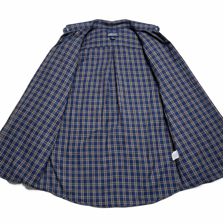 [SOLD OUT] JPN 90s 일본 빈티지 Y2K 아메카지 랜즈엔드 네이비 체크 셔츠 M