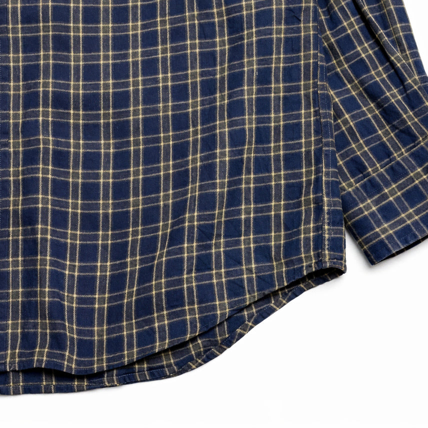 [SOLD OUT] JPN 90s 일본 빈티지 Y2K 아메카지 랜즈엔드 네이비 체크 셔츠 M