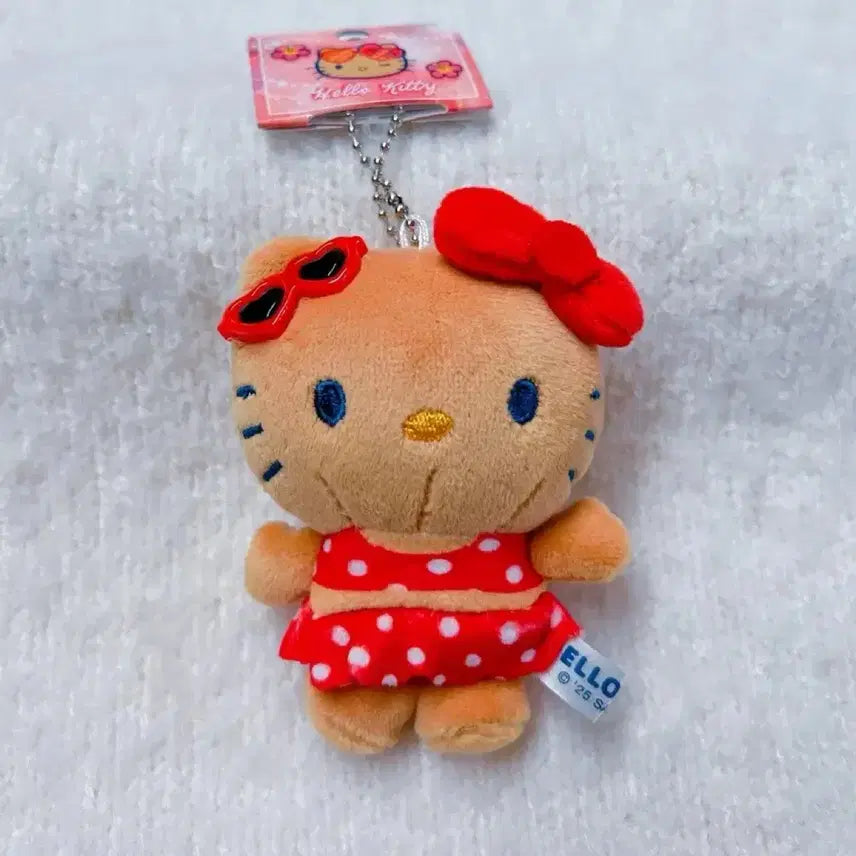 [BUNJANG] Sanrio Hello Kitty Night Party Tanning Bikini Mascot Keyring / 산리오 헬로키티 나이트 파티 태닝 비키니 수영복 마스코트 인형 키링