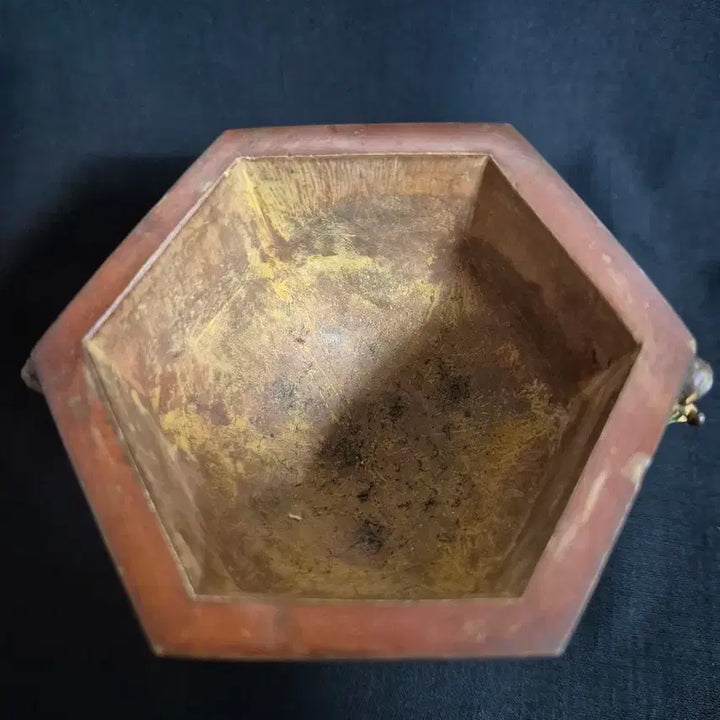 [BUNJANG] Bronze Antique Yanggak Plum Blossom Incense Burner / 동 브론즈 엔틱 양각 매화문 양이 향로