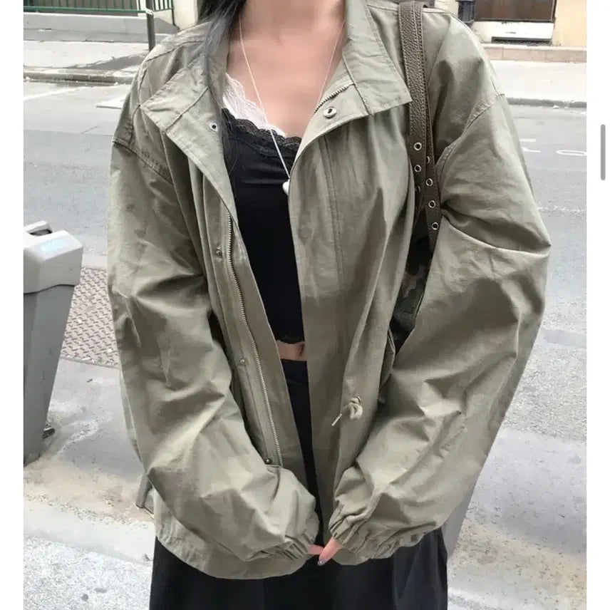 [SOLD OUT] 미니포에 캐빈 야상 자켓 카키
