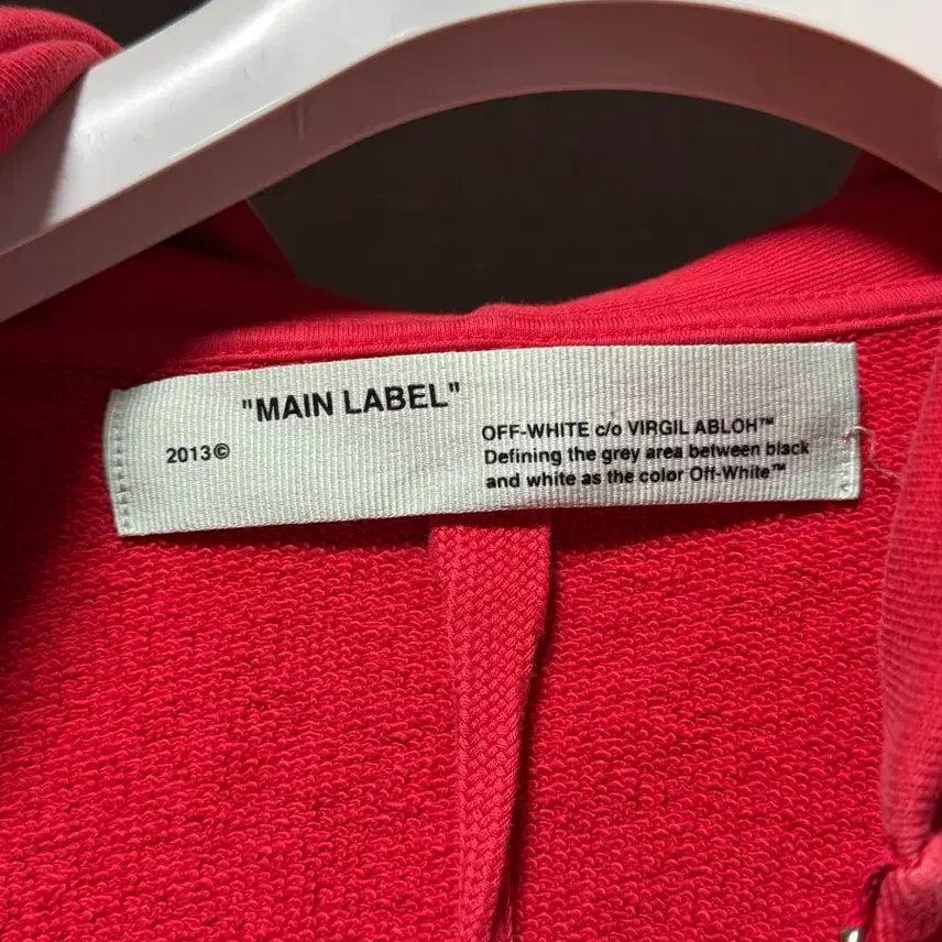 [BUNJANG] Off-White Impressionism Diag Hoodie Red M / 오프화이트 임프레셔니즘 디아그 후드 집업 레드 M