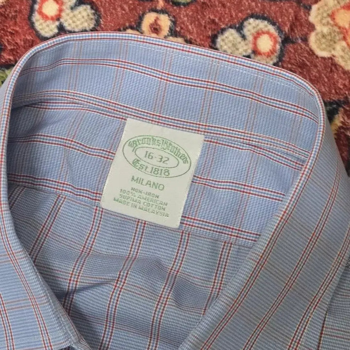 [BUNJANG] Brooks Brothers Non-Iron Check Shirt (16-32) / 브룩스브라더스 논아이론 체크 셔츠 (16-32)