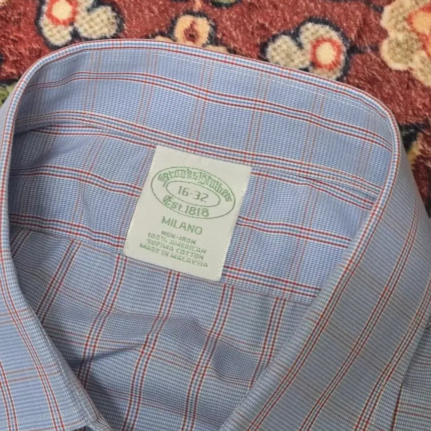 [BUNJANG] Brooks Brothers Non-Iron Check Shirt (16-32) / 브룩스브라더스 논아이론 체크 셔츠 (16-32)