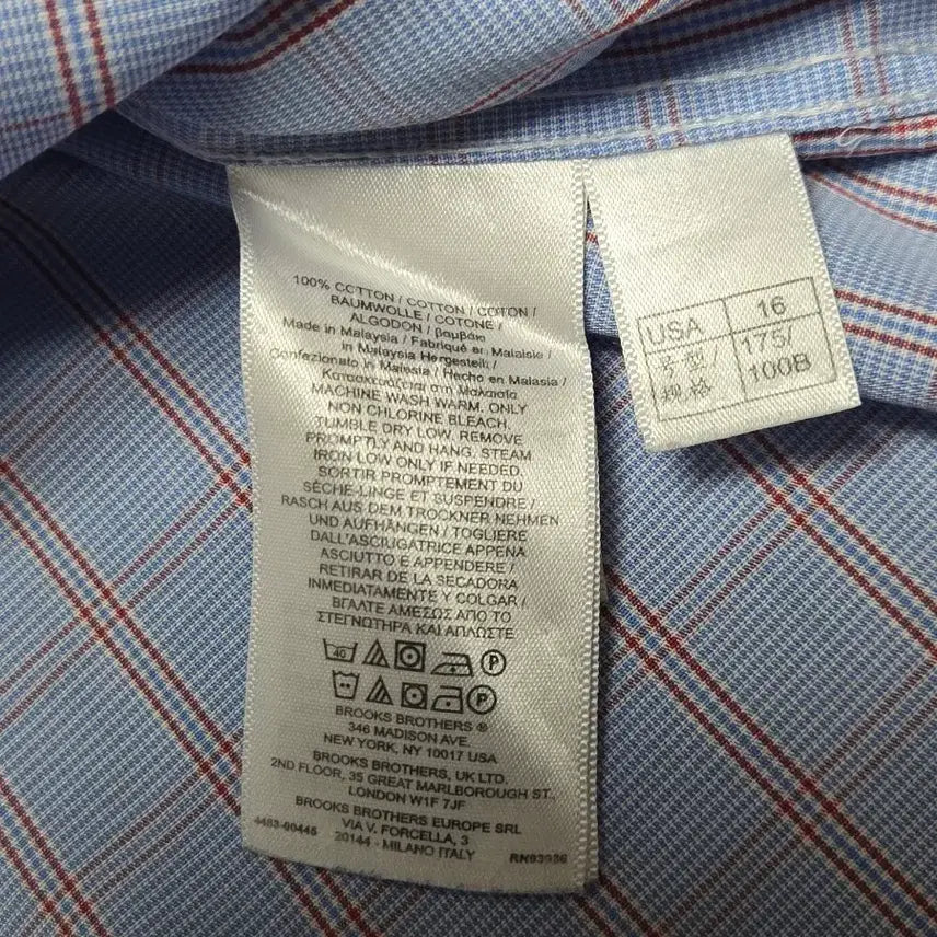 [BUNJANG] Brooks Brothers Non-Iron Check Shirt (16-32) / 브룩스브라더스 논아이론 체크 셔츠 (16-32)
