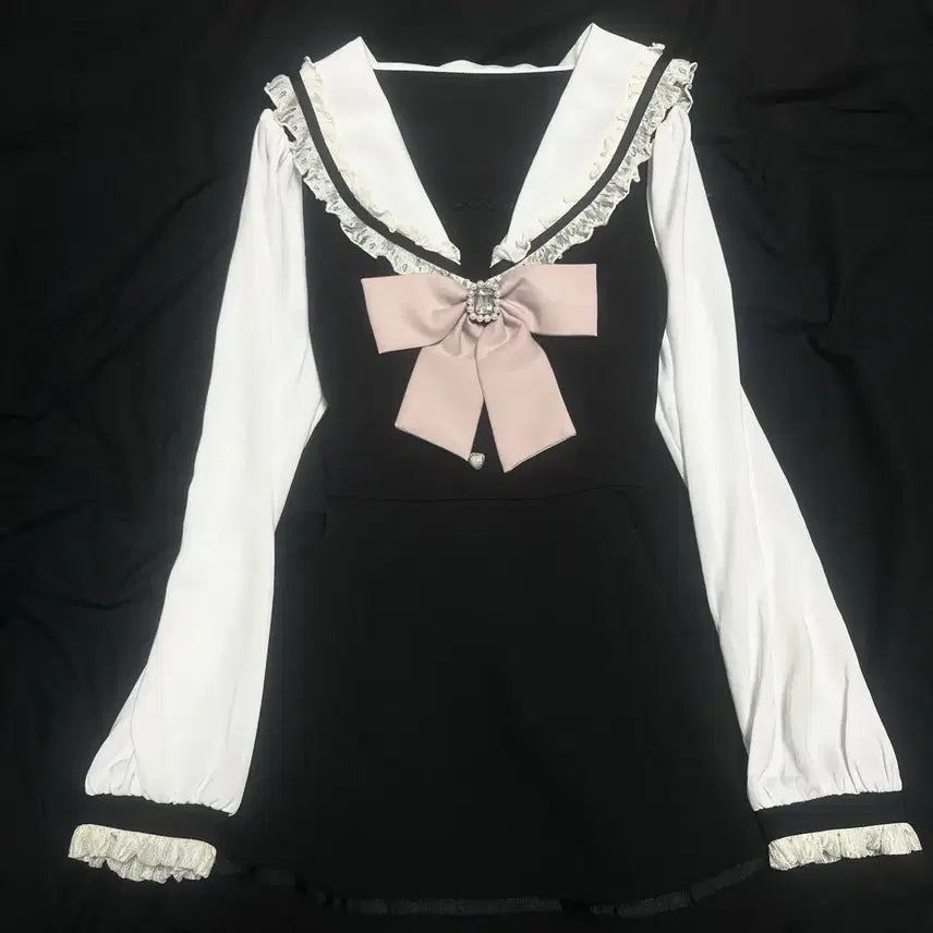 [SOLD OUT] [새것]리즈리사 LIZ LISA 세일러 셋업 블랙 긴팔 양산형 지뢰계