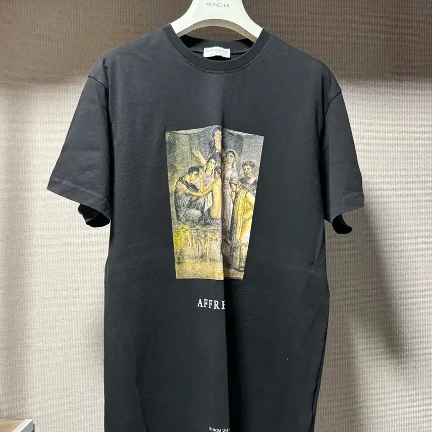 [BUNJANG] Enommeunit Print Short Sleeve T-shirt (Black) - Size S / 이놈어닛 프린트 반팔 티셔츠 블랙 S