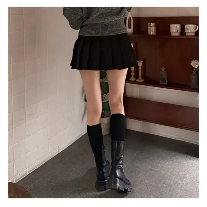 [BUNJANG] Glow Jade High-Waist A-Line Mini Tennis Skirt / 글로우제이드 하이웨스트 A라인 미니 테니스 스커트 s(속바지 ㅇ)