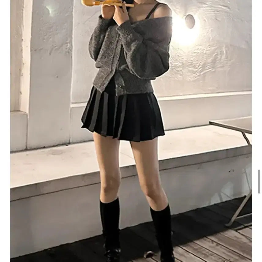 [BUNJANG] Glow Jade High-Waist A-Line Mini Tennis Skirt / 글로우제이드 하이웨스트 A라인 미니 테니스 스커트 s(속바지 ㅇ)