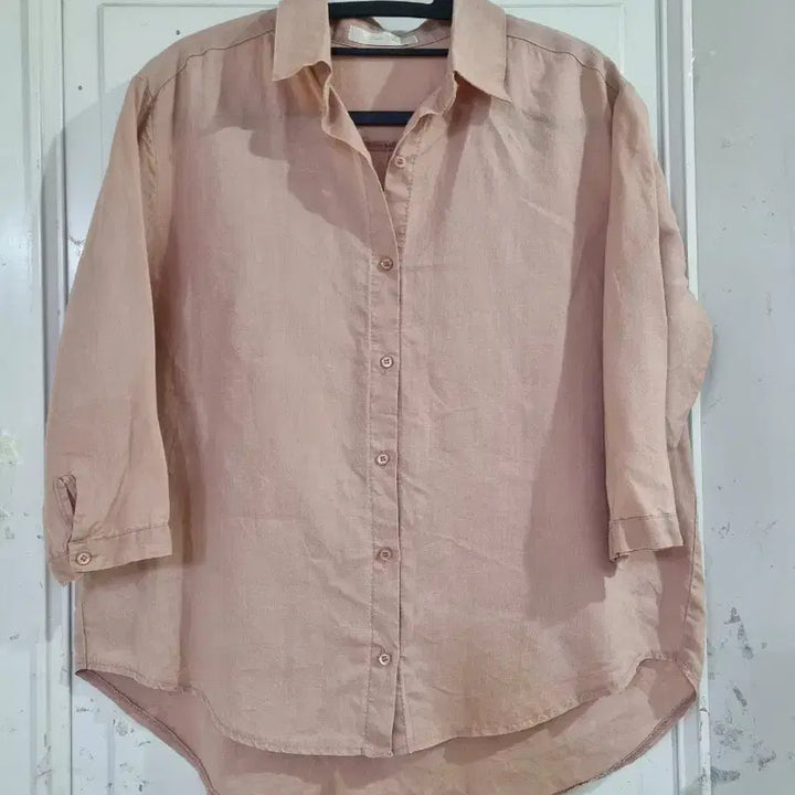 [SOLD OUT] 여름 시원한   고급스런  마. 린넨. 블라우스  깨끗해요 가슴단면58
