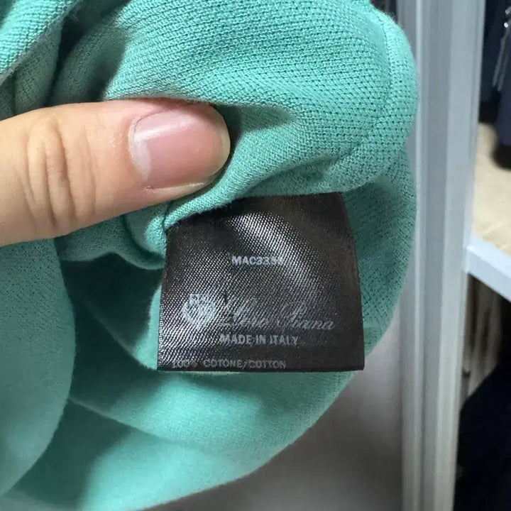 [BUNJANG] Loro Piana Cotton Polo Shirt Mint M / 로로피아나 코튼 반팔 카라티셔츠 민트 M