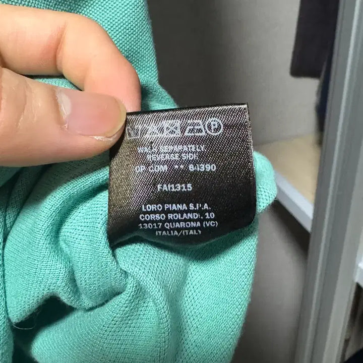 [BUNJANG] Loro Piana Cotton Polo Shirt Mint M / 로로피아나 코튼 반팔 카라티셔츠 민트 M