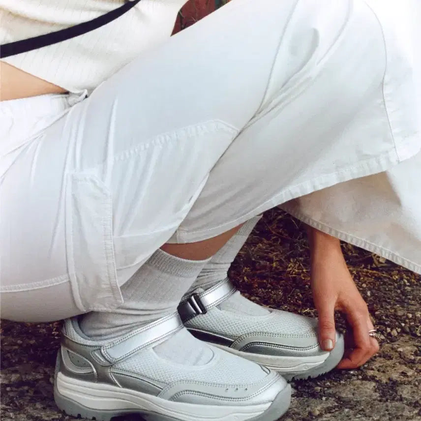 [BUNJANG] Honsby Darling Harbour Pearl-Silver Flats / 혼스비/ DARLING HARBOUR [PEARL-SILVER] 230