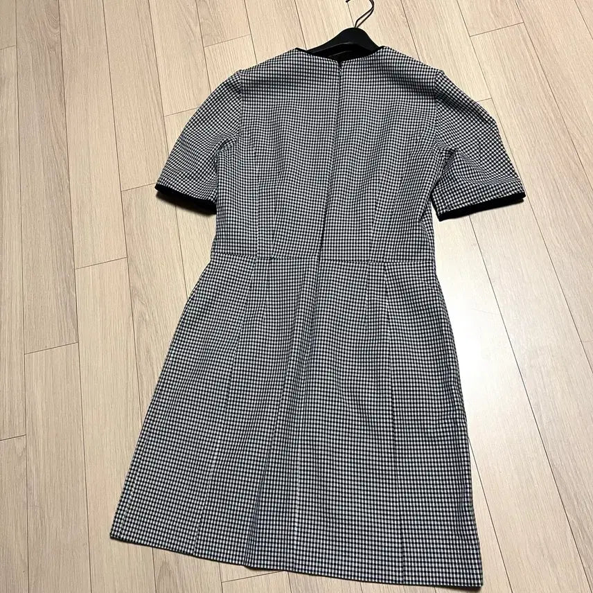 [BUNJANG] Beanpole Gingham Check Puff Sleeve Dress / 빈폴 반팔 퍼프 소매 깅엄체크 원피스 하객룩 소개팅룩 나들이룩 여행룩