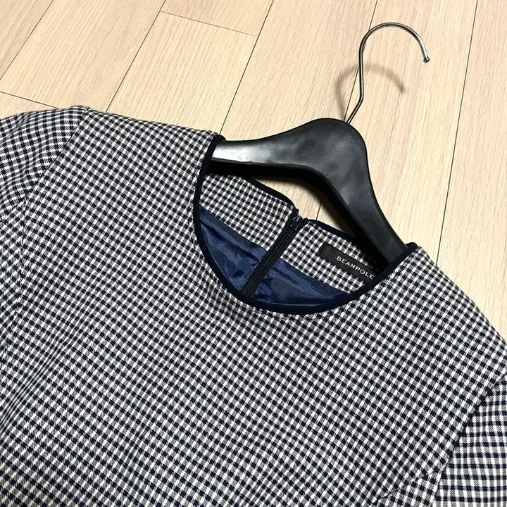 [BUNJANG] Beanpole Gingham Check Puff Sleeve Dress / 빈폴 반팔 퍼프 소매 깅엄체크 원피스 하객룩 소개팅룩 나들이룩 여행룩