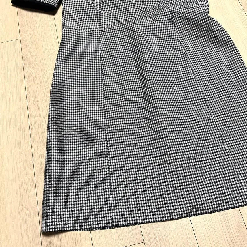 [BUNJANG] Beanpole Gingham Check Puff Sleeve Dress / 빈폴 반팔 퍼프 소매 깅엄체크 원피스 하객룩 소개팅룩 나들이룩 여행룩