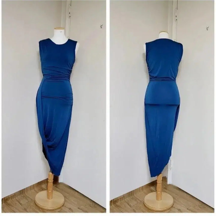 [BUNJANG] Contantou Asymmetric Jersey Dress / 이태리 콘탄투/저지 언발란스 원피스/프리