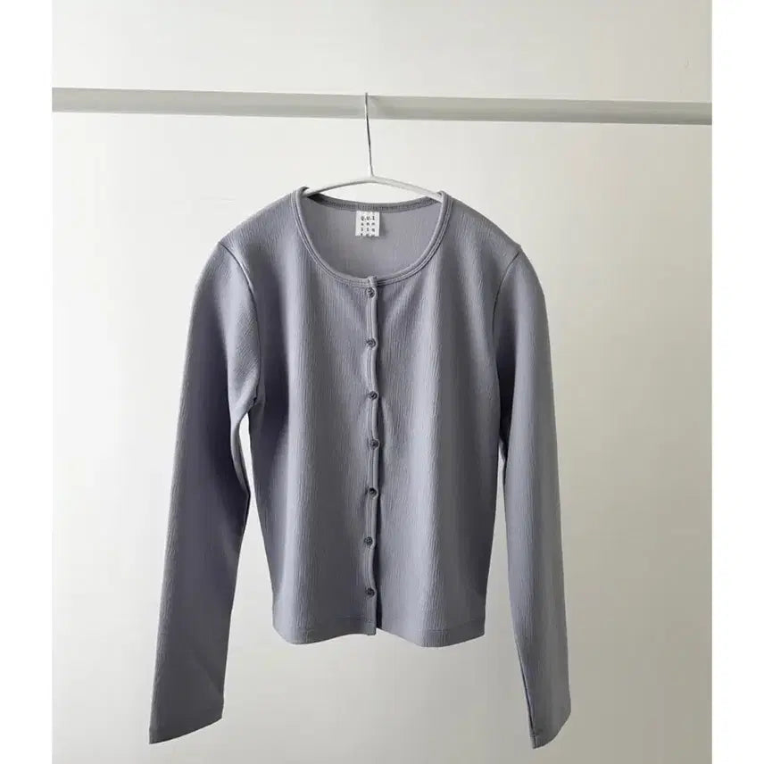 [BUNJANG] Optenso Curve Modal T-shirt + Span Button Cardigan Set / 옵텐소 curve modal t + span button cadigan