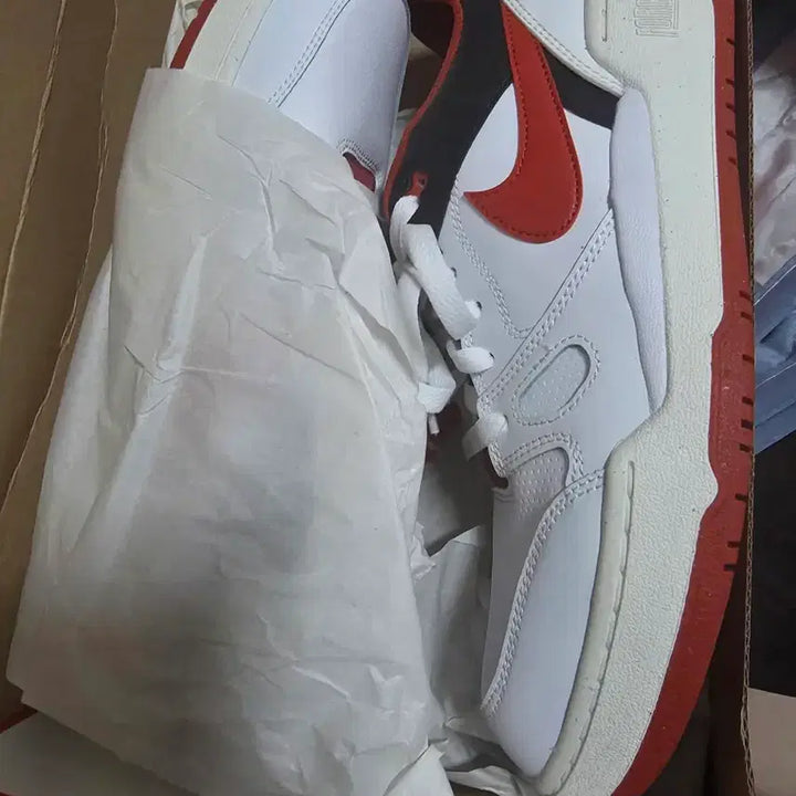 [BUNJANG] Nike Air Force 1 Low White/Red Sneakers / (신품)나이키 풀포스 로우 화이트/레드 280
