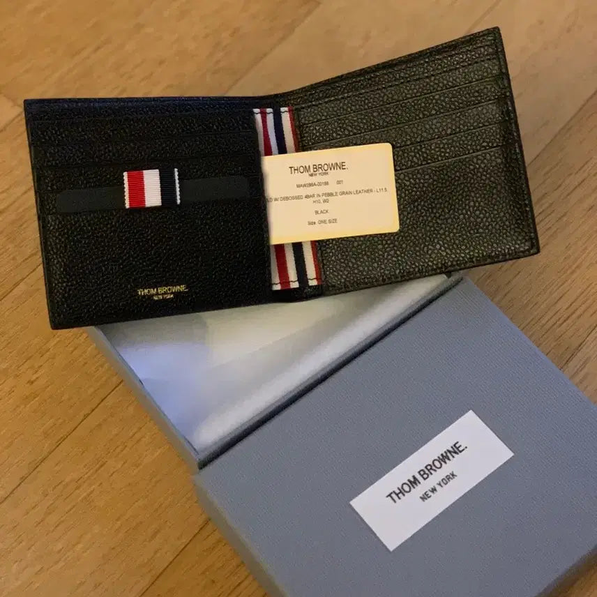 [BUNJANG] Thom Browne Pebble Grain Leather Wallet / 톰브라운 페블 그레인 레더 지갑 (미개봉 새상품)