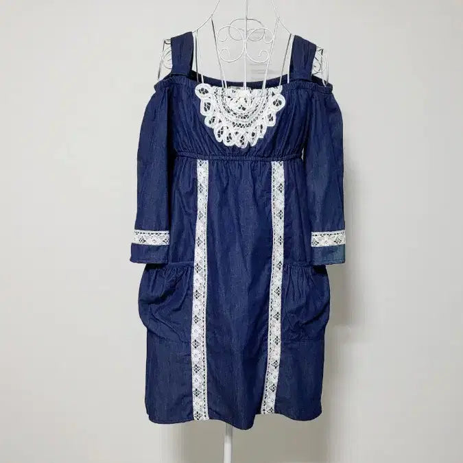 [SOLD OUT] 데님 오프숄더 베이비돌  원피스