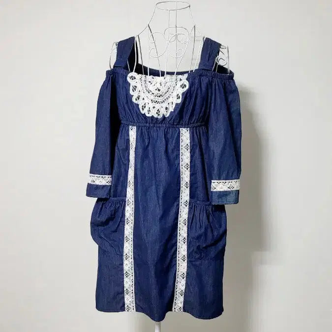 [SOLD OUT] 데님 오프숄더 베이비돌  원피스