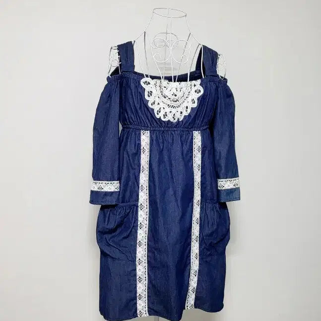 [SOLD OUT] 데님 오프숄더 베이비돌  원피스