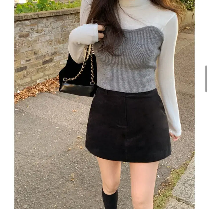 [BUNJANG] Pervit Winter Skirt Pants Black (S Size) / 퍼빗 [high quality] 페이 윈터 치마바지 블랙