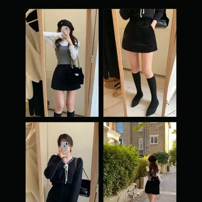 [BUNJANG] Pervit Winter Skirt Pants Black (S Size) / 퍼빗 [high quality] 페이 윈터 치마바지 블랙