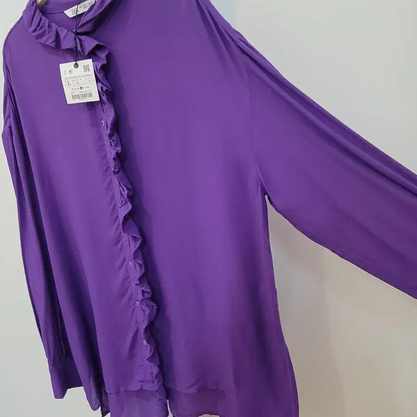 [BUNJANG] ZARA Ruffle Flowy Blouse Oversized L / 자라ZARA 러플 플로위 블라우스 오버핏 L사이즈 77~88 새제품
