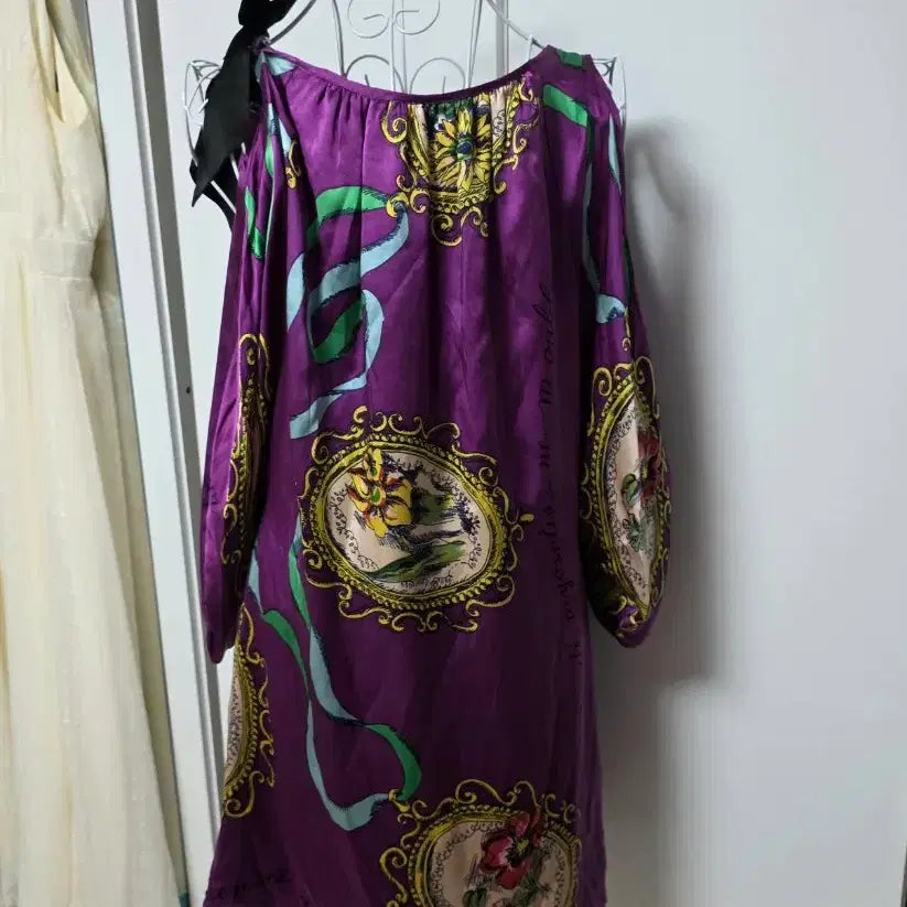 [SOLD OUT] 미국브랜드 오프숄더 실크 원피스