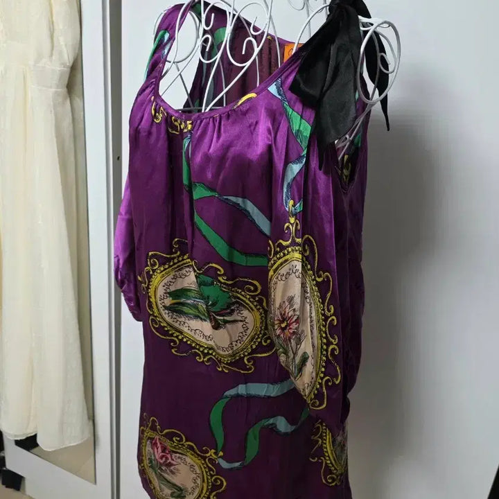 [SOLD OUT] 미국브랜드 오프숄더 실크 원피스
