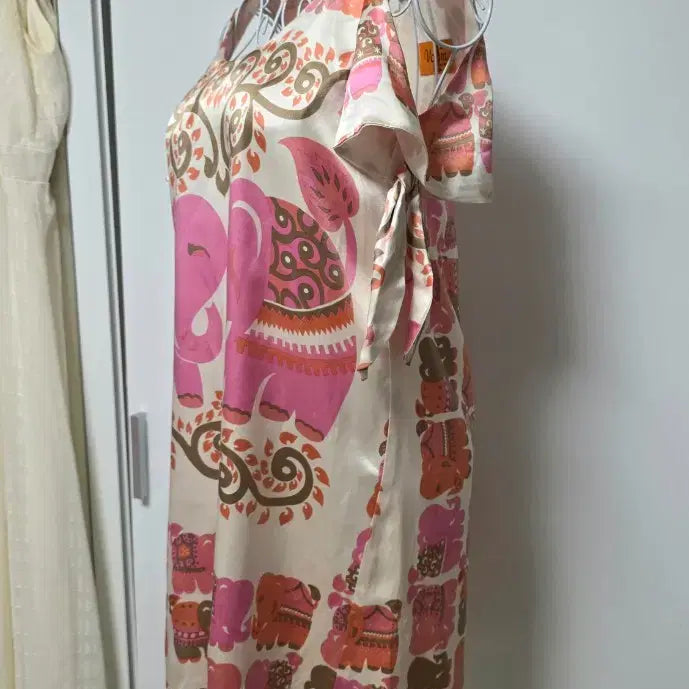 [SOLD OUT] 미국브랜드 오프숄더 실크 원피스