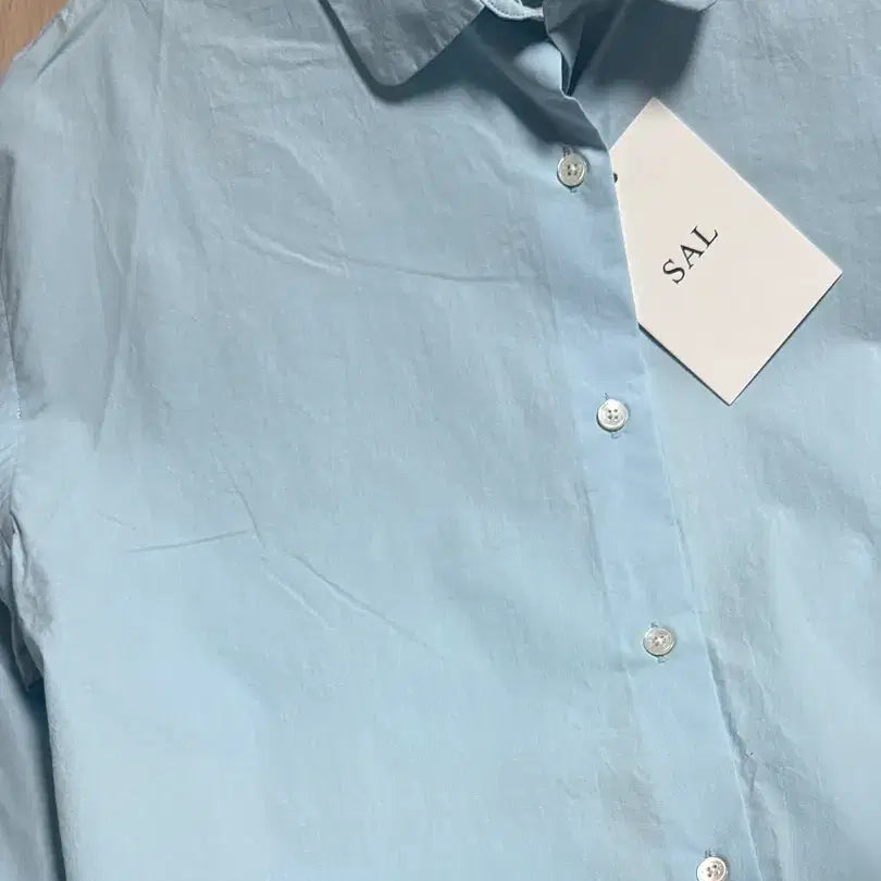 [SOLD OUT] 새상품) 스모키앨리스 스앨더 오버핏셔츠 하늘색 블루 코튼