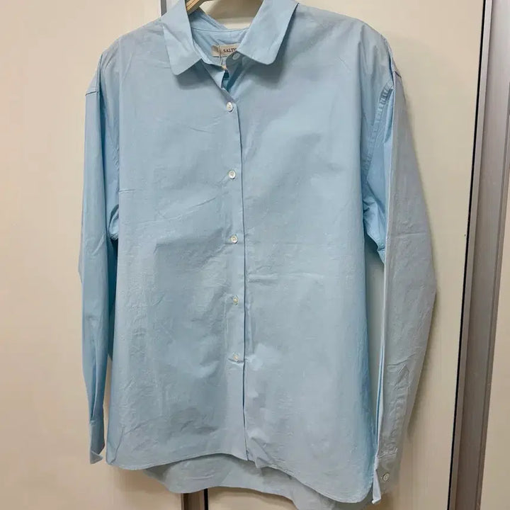 [SOLD OUT] 새상품) 스모키앨리스 스앨더 오버핏셔츠 하늘색 블루 코튼
