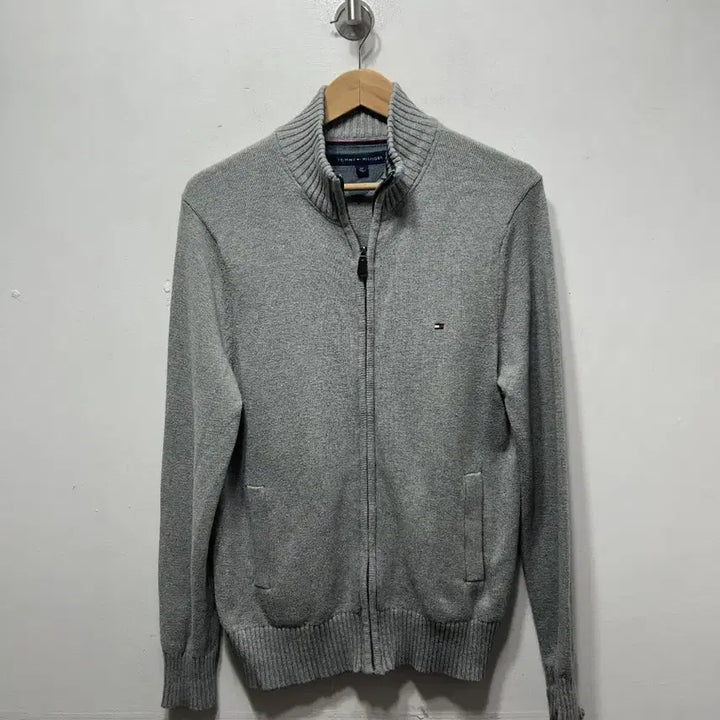 [BUNJANG] Tommy Hilfiger Gray Knit Zip-Up Cardigan S / 타미힐피거 그레이 니트 집업 가디건 S