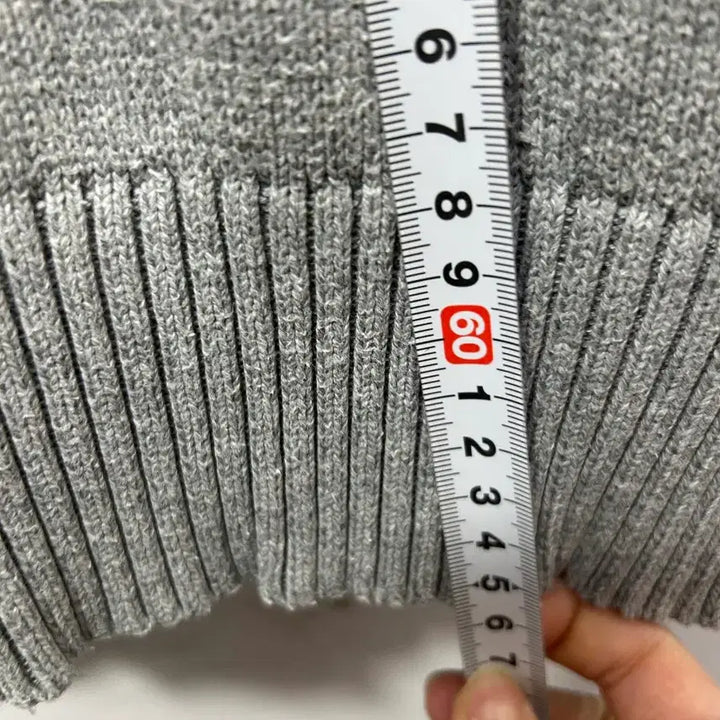 [BUNJANG] Tommy Hilfiger Gray Knit Zip-Up Cardigan S / 타미힐피거 그레이 니트 집업 가디건 S