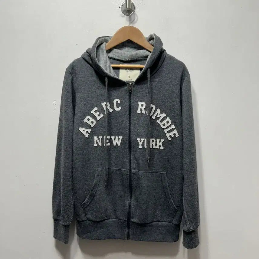 [BUNJANG] Abercrombie Grey Fleece Hoodie S / 아베크롬비 그레이 기모 후드집업 S