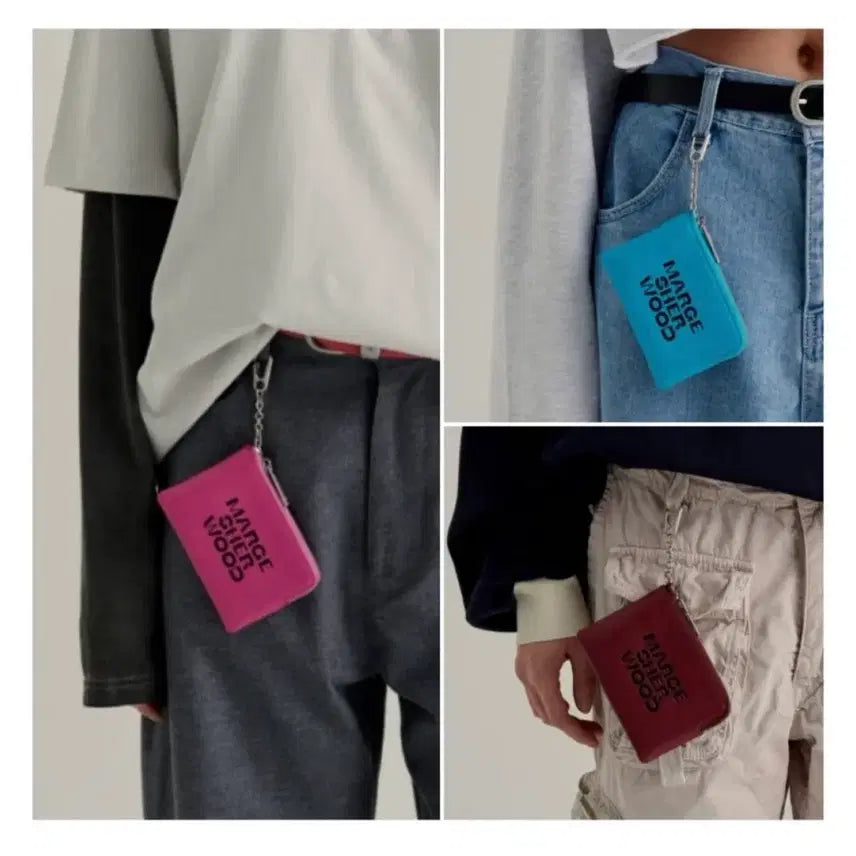 [SOLD OUT] 마지셔우드/ LOGO ZIPPER WALLET (핑크,블루)