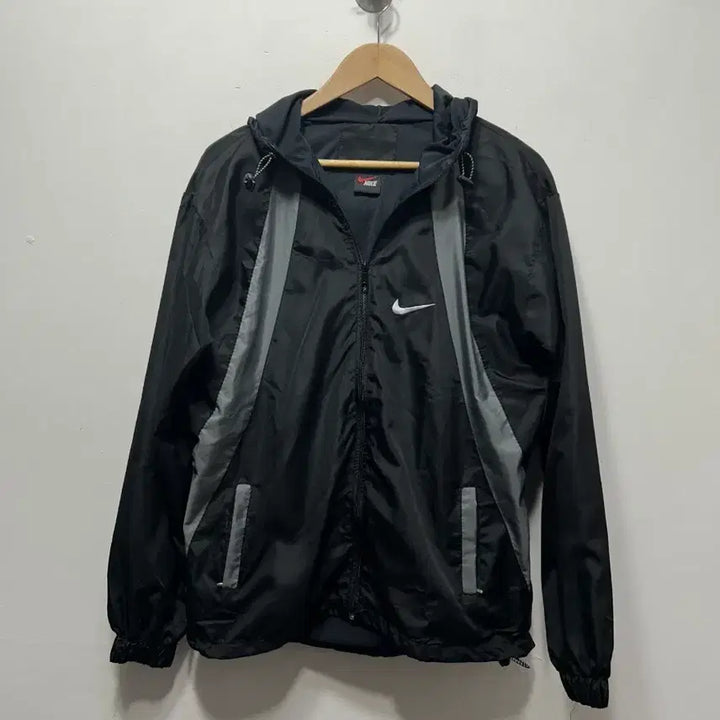 [SOLD OUT] 나이키 블랙 바람막이 후드 집업 XL 올드스쿨