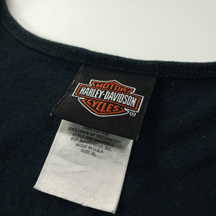 [BUNJANG] Harley Davidson Skull Graphic Sleeveless T-shirt / CK232 XL 할리데이비슨 00s 미국판 스컬 블랙 슬리브리스 티셔츠