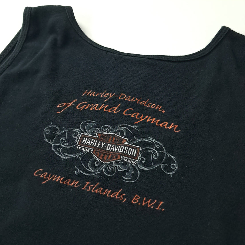 [BUNJANG] Harley Davidson Skull Graphic Sleeveless T-shirt / CK232 XL 할리데이비슨 00s 미국판 스컬 블랙 슬리브리스 티셔츠