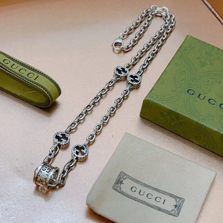 [BUNJANG] Gucci Interlocking G Silver Necklace / 구찌 인터로킹 G 실버 목걸이