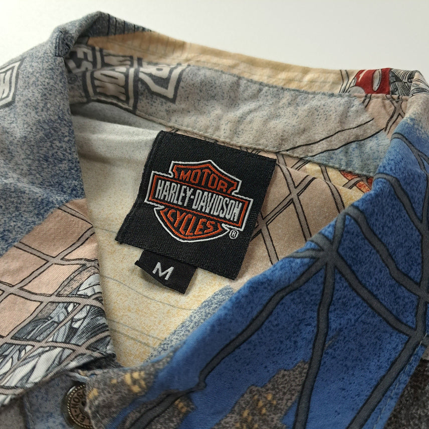 [BUNJANG] Harley Davidson x Tori Richard 90s Viscose Aloha Shirt / CK233 M 할리데이비슨x토리리처드 90s 미국판 비스코스 알로하 셔츠