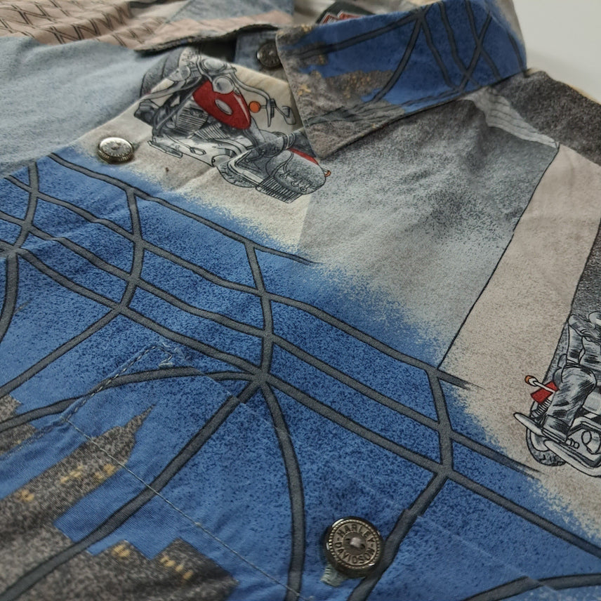 [BUNJANG] Harley Davidson x Tori Richard 90s Viscose Aloha Shirt / CK233 M 할리데이비슨x토리리처드 90s 미국판 비스코스 알로하 셔츠