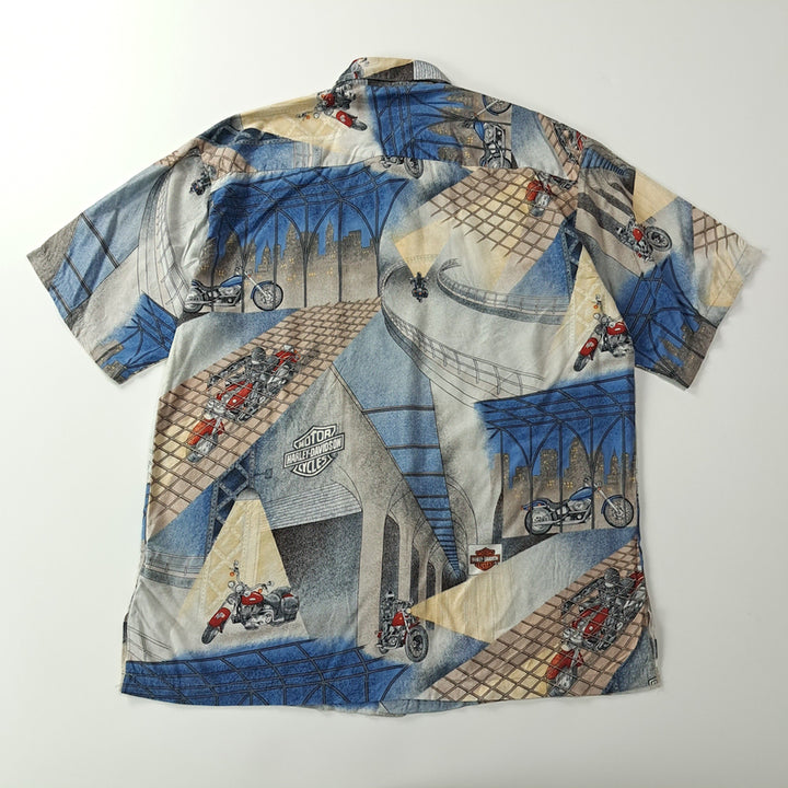 [BUNJANG] Harley Davidson x Tori Richard 90s Viscose Aloha Shirt / CK233 M 할리데이비슨x토리리처드 90s 미국판 비스코스 알로하 셔츠