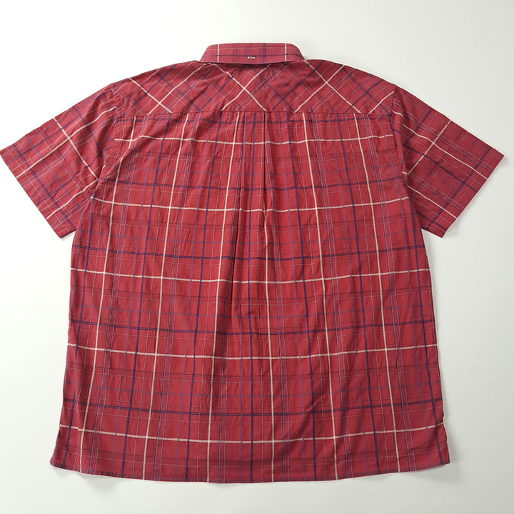 [BUNJANG] Tommy Hilfiger 90s Red Multi-Windowpane Check Shirt / CK234 XL 타미힐피거 90s 레드 멀티윈도우페인 체크 반팔 셔츠 남