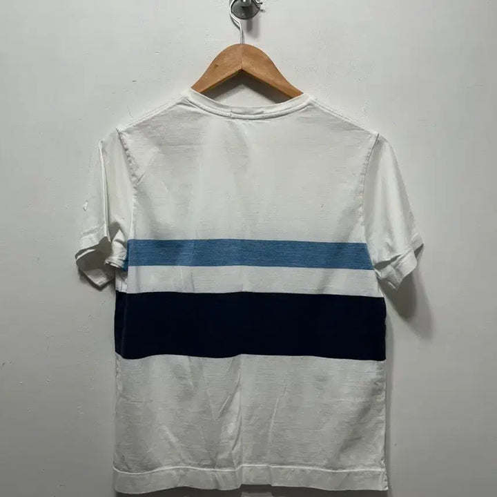 [BUNJANG] Hazzys White/Blue Short Sleeve Polo Shirt (M) / 헤지스 화이트/블루 반팔 카라 티셔츠 M