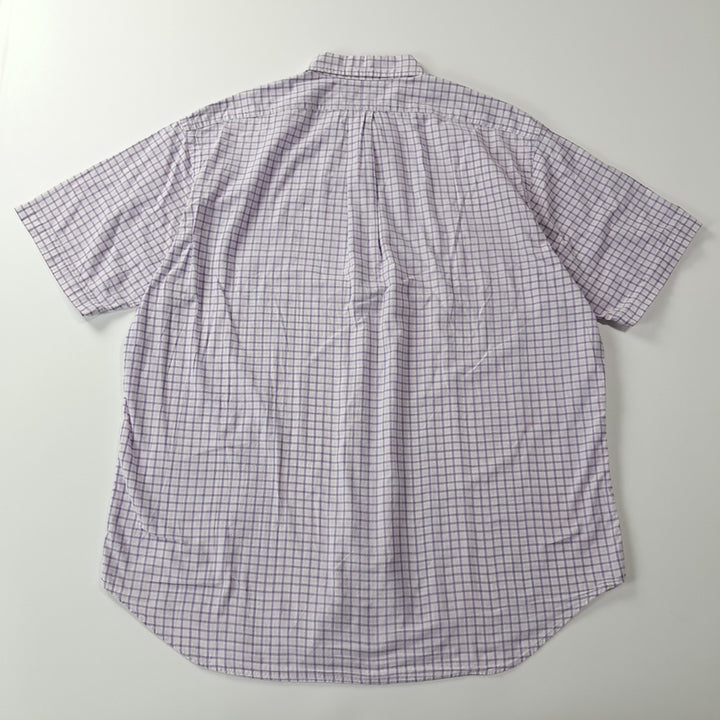 [SOLD OUT] CK236 XL 폴로 00s 라벤더퍼플 멀티 스몰체크 반팔 셔츠 남방
